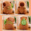 Large Plush Pillow Doll Capybara Stuffed Animal with Detachable Backpack 5