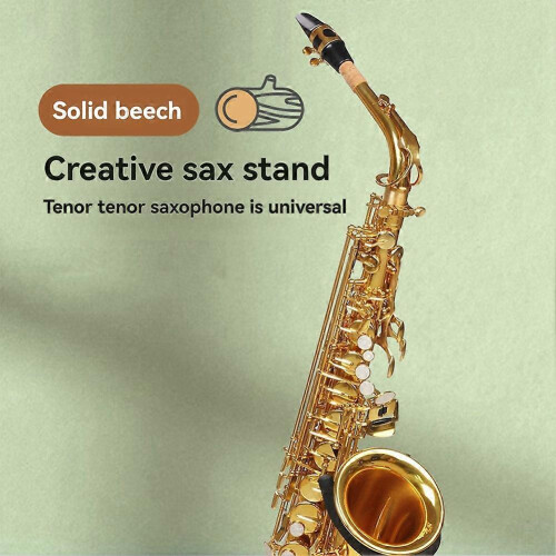 Alto Tenor Saxophone Stand Compatible with Wooden Display Holder Stable Triangular Design 1