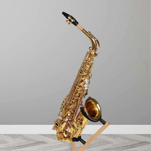 Alto Tenor Saxophone Stand Compatible with Wooden Display Holder Durable Triangular Design 2