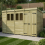 15 x 7 Pent Shed Tanalised (Double Door, With Windows) 1