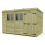 15 x 7 Pent Shed Tanalised (Double Door, With Windows) 2