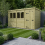 15 x 7 Pent Shed Tanalised (Single Door, With Windows) 1