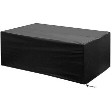 Outdoor Furniture Cover 242x162x100cm Waterproof Windproof Dustproof Oxford Fabric Black Furniture Covers with Lock Buckle Garden Furniture Cover for