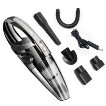 1 Ensemble D'Aspirateur de Voiture Portable Sans Fil, Modèle Haute Puissance, Petit Aspirateur D'Intérieur de Voiture, Argent
