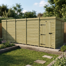 17 x 6 Pent Shed Tanalised (Single Door, No Windows)