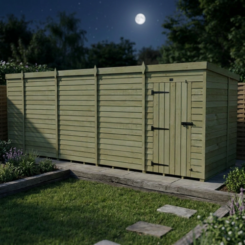 17 x 6 Pent Shed Tanalised (Single Door, No Windows) 2