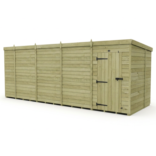 17 x 6 Pent Shed Tanalised (Single Door, No Windows) 1