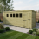 17 x 6 Pent Shed Tanalised (Single Door, With Windows) 1