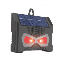 Outdoor Ultrasonic Solar Animal Repeller with LED Flash and Motion Sensor for Garden, Yard and Farm Use, Weather Resistant Pest Deterrent