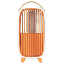 Retro Mosquito Killer Lamp, ABS and Leather Electric Insect Trap, Portable Indoor Fly Zapper for Home, Bedroom and Office, Orange
