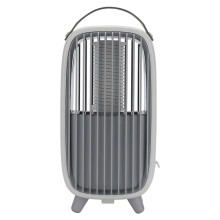 Retro Mosquito Killer Lamp, ABS and Leather Insect Trap Light, USB Rechargeable Indoor Bug Zapper for Bedroom and Office, Grey