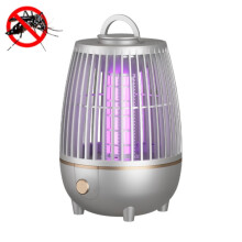 LED Mosquito Killer Lamp, USB Powered Photocatalyst Insect Trap for Home, Mushroom Design, Silver Grey, Quiet Indoor Use