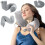 Travel Pillow, Memory Foam Cervical Pillow, Foldable Neck Support Cushion for Side Sleeping, Grey 1