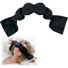 Weighted Sleep Mask, Soft Eye Mask with Glass Microbeads, Relaxation Mask for Sleeping, Relaxation and Travel, for Adults - Black