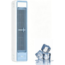 Oscillating Tower Fan with Remote Control, 80 cm, Bladeless, USB, 3600 mAh Battery, 3 Speeds, Small Air Cooler for Bedroom