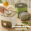 Press Ice Maker, 48 Compartment Press Type Ice Cube Maker, Freezer Ice Cube Tray with Container, Reusable 5