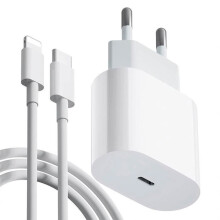 25W Fast Charger with Cable for iPhone 14, 14 Plus, 14 Pro, 14 Pro Max, 13, Mini, 13 Pro, 13 Pro Max, 12, 12 Pro, 11, X, XS, XR, SE, White