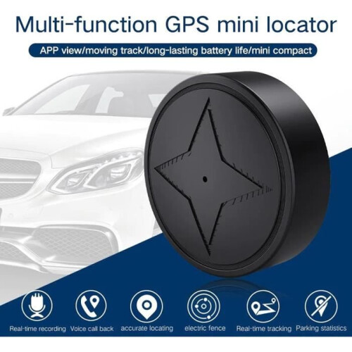 Mini GPS Tracker with Microphone, Magnetic Car Tracker, Full Global Coverage for Suitcase, Motorcycle, Bicycle and Luggage, Compact L Size 1