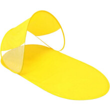 Pop-Up Beach Tent with UV Protection, Foldable Yellow Sun Shelter for Outdoor Use, 1 Piece