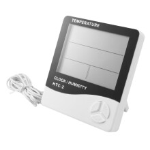 Indoor Digital Thermometer Home Hygrometer,Accurate Outdoor  Temperature Monitor,Humidity Gauge Indicator Thermometer For Room With Alarm Clock