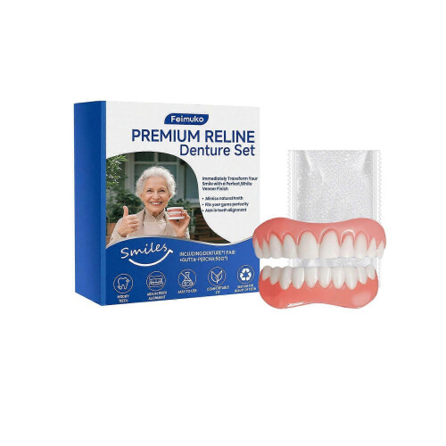 Limited time!!Feimuko Denture Decoration Kit Denture Accessories Enhance Smile Aesthetics Comfortable Material Dentures