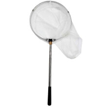 (White) Telescopic Butterfly Net Extendable Fishing Mesh Net for Outdoor Garden Activity