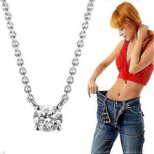 (4mm) Metiz Lymphvity Magnetherapy Pendant Necklace - Lymph & Slimming Quartz Gemstone