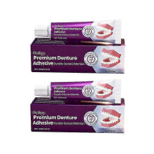 (2pcs) Premium Thermoplastic Adhesive for Dentures - Provides Up to 4 Days Hold, Perfect for Seniors & Adults