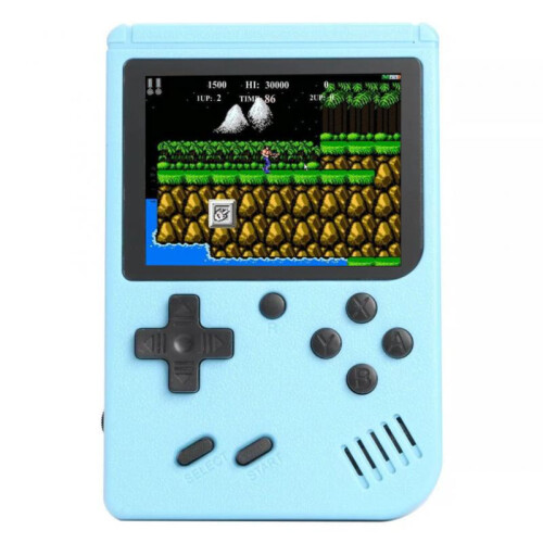 (grey) (Light Blue) Gameboy Built-in 500 Classic Game Retro Video Game Console 2