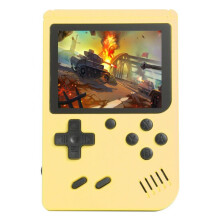 (Yellow-Doubles) (Yellow) Retro Portable Mini Handheld Video Game Console 8 Bit 3.0 Inch Color LCD Kids Color Game Player Built in 500 Games
