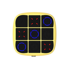 4-in-1 Electronic Tic Toe Bolt Game, Handheld Puzzle Game Console Toy Gifts for Kids and Adults Yellow