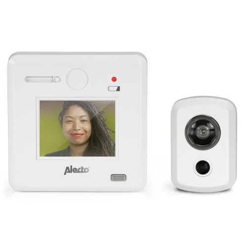 Visor digital para porta com tela de 2,4", branco 1