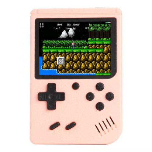 (grey) (Pink) Gameboy Built-in 500 Classic Game Retro Video Game Console 2