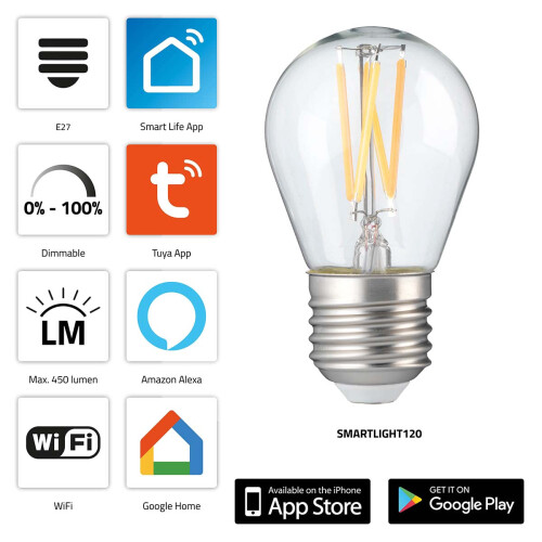 Smart Wi-Fi LED Bulb, Dimmable, E27, 1800-3000K 1
