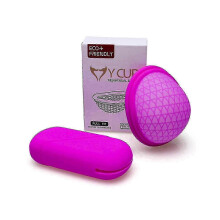 (S, Purple) Designed Feminine Hygiene Menstrual Disc Reusable For Women Leak Proof Coupe Grade Silicone With Flexible Period Cup_cp -NEW