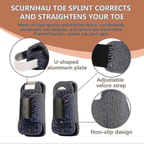 Toe Straightener Brace for Bent Toes Broken Toe Support Splints Comfortable Breathable Wrap 1