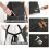 Kitchen Apron Black Unisex Adjustable Pockets 100% Cotton Set 5