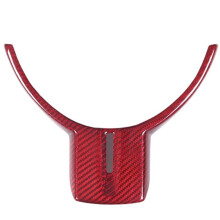 Car Steering Wheel Cover Trim Sticker Dry Carbon Fiber for  BRZ /  86 2012-2021 Car Interior Glossy Red