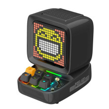 Ditoo-Pro Retro Pixel Art Portable Speaker Alarm Clock DIY LED Display Board, Cute Gift Home Decoration Black