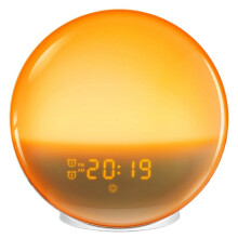Simulated Sunrise Timepiece Wake  Alarm LED Electronic Clocks with 7 Colour Nightlight Atmosphere Color Light US Plug