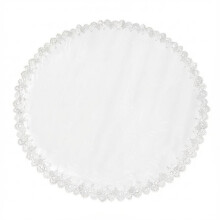 Clear PVC Tablecloth with Elegant Embroidery, White/Coffee Two-Tone Round Table Cover, Waterproof & Stain Protection