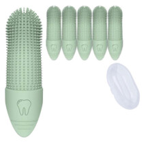 6pcs Dog Toothbrush Finger Soft Silicone Bristles Dog Finger Toothbrush Finger Brush for Dogs Teeth Cleaning