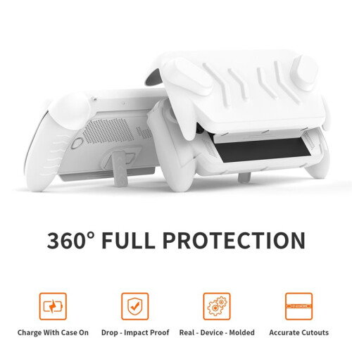 For    Ally X Full Protective Case Cover TPU Case with Detachable Front Shell Case Frosted Handheld White 1