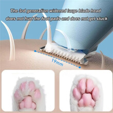DogPaw Trimmer with LED Light Pet Hair Grooming Tool Fully Waterproof USB Rechargeable Low Noise Shaver for Pet A