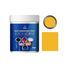 (500g, Yellow) Metal Rust Converter Water Based Rust Proof Paint Metallic Paint Rust Prevention Color Steel Tile Renovation Rust Stabilizer