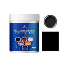 (500g, Black) Metal Rust Converter Water Based Rust Proof Paint Metallic Paint Rust Prevention Color Steel Tile Renovation Rust Stabilizer