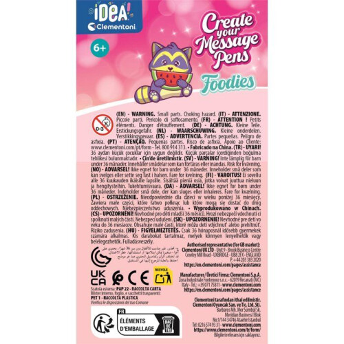 Clementoni Crea le tue penne Messaggi - Foodies 2