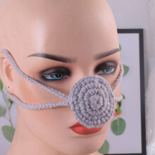 (Light Grey) Spoof Wool Nose Protector Coldproof Comfort Warm Nose Cover for Halloween Christmas