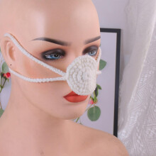 (Beige) Spoof Wool Nose Protector Coldproof Comfort Warm Nose Cover for Halloween Christmas