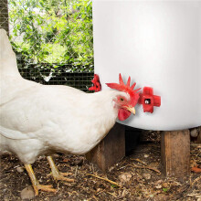 24 Pack Horizontal Side Mount Automatic Poultry Nipples Clean Drinker Waterer for Chicken or Quail